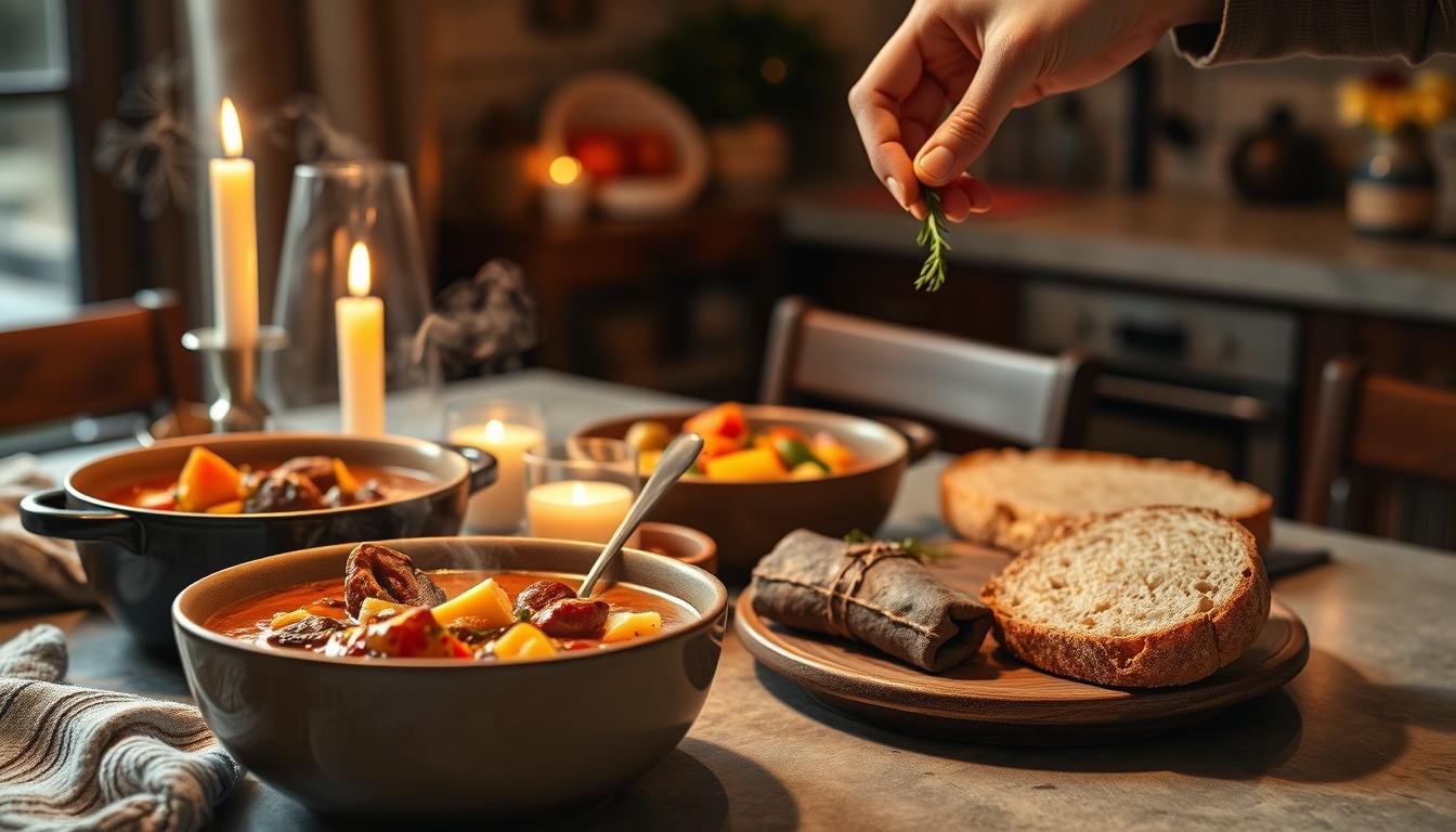 Fresh seasonal ingredients arranged for home cooking