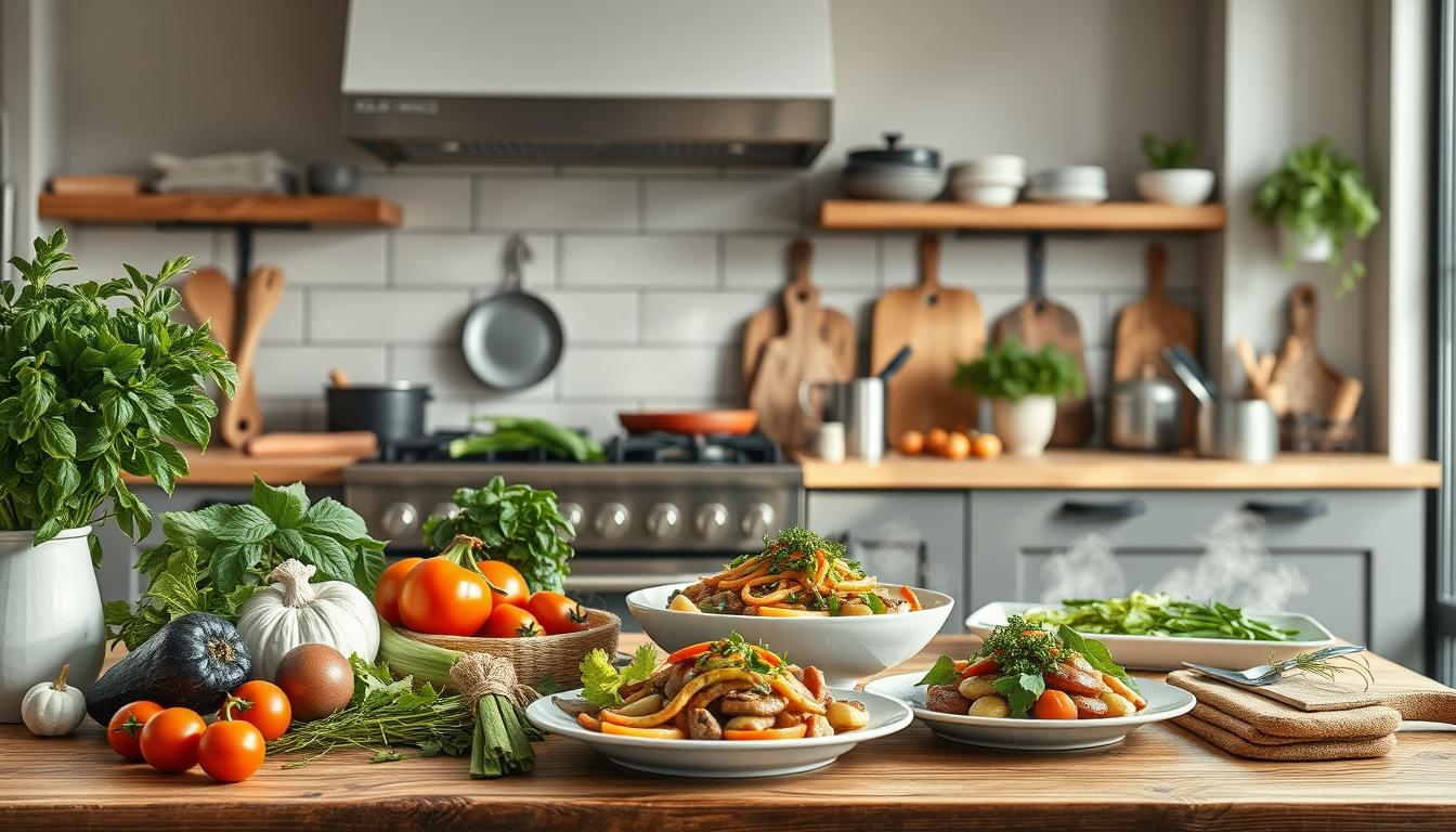 Home cook preparing ingredients in the kitchen